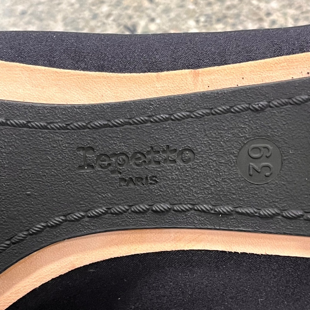 Repetto Black Satin Ballet Flats Paris - Picture 7 of 9